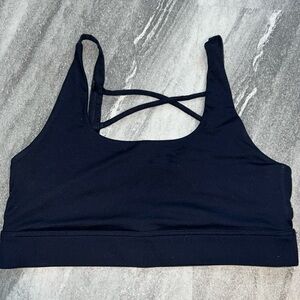 Fearless Sports Bra MT SCULPT Navy blue & black XL criss cross back Maven Thread